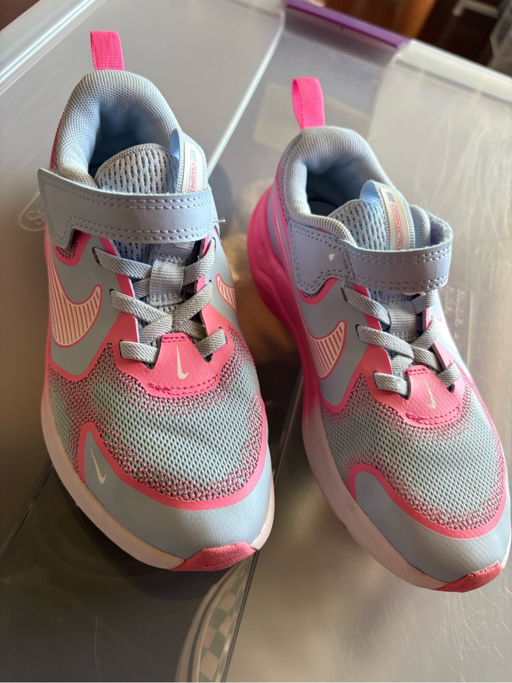 Nike Kids Pink & Light Blue Athletic Sneakers Size 13C